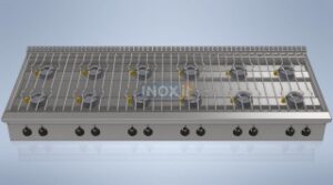 Професионален газов котлон с 12 горелки