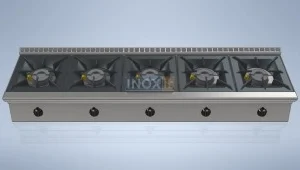 Професионален газов котлон с 5 горелки линия 40